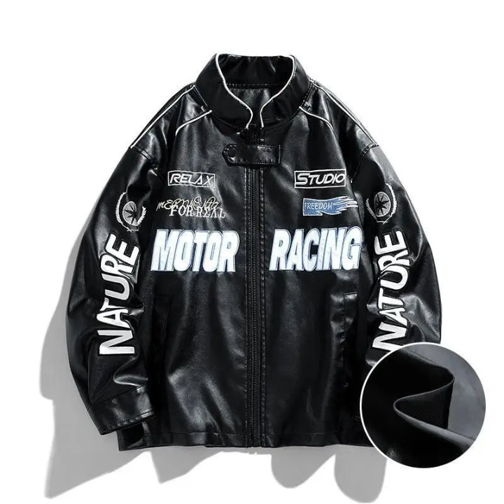 Veste cuir racing