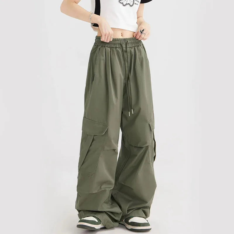 Pantalon parachute vert