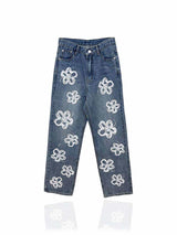 floral-print-jeans